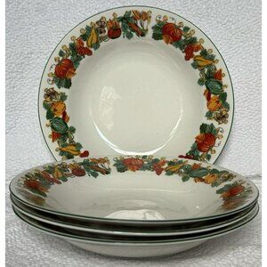 American Atelier PILGRIMS HARVEST 7033 Bowls Set Of 4 8 Inch